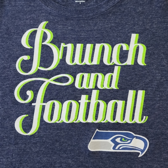NFL Seattle Seahawks Brunch Football Short Sleeve Tee Women's Small - Picture 7 of 13
